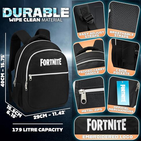 حقيبة الظهر Fortnite for Kids Teens School Bookbag Bag Bag Rucksack لقضاء العطلات الرياضية للأطفال (أصفر) in Saudi Arabia