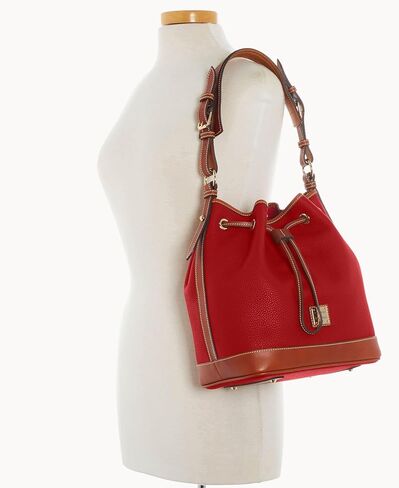 Dooney & Bourke Shoulder Bags, Pebble Grain Drawstring Leather Bucket Bags for Women in Saudi Arabia