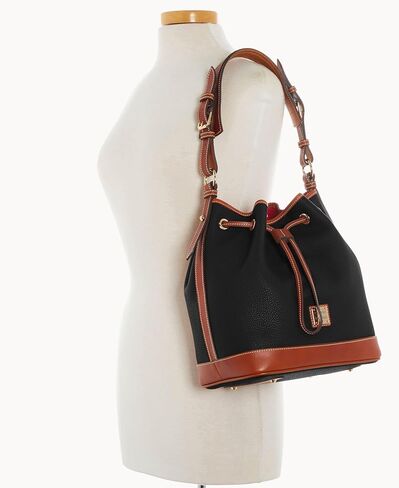 Dooney & Bourke Shoulder Bags, Pebble Grain Drawstring Leather Bucket Bags for Women in Saudi Arabia