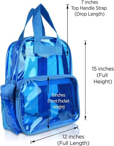 DALIX Small Transparent Clear Backpack in Neon Yellow in Saudi Arabia