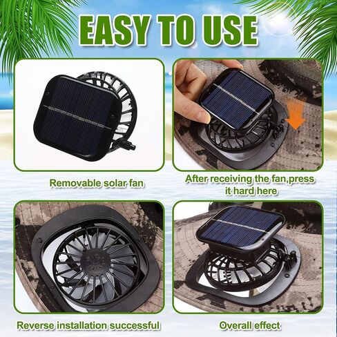 Fishing Hat with 2 Fan Wide Brim Sun Outdoor Hat USB Charging and Solar Powered Fishing Cowboy Hats for Summer Men Women UV Protection Beach Travel Garden Hiking Camping Sports Dark Gray in Kuwait