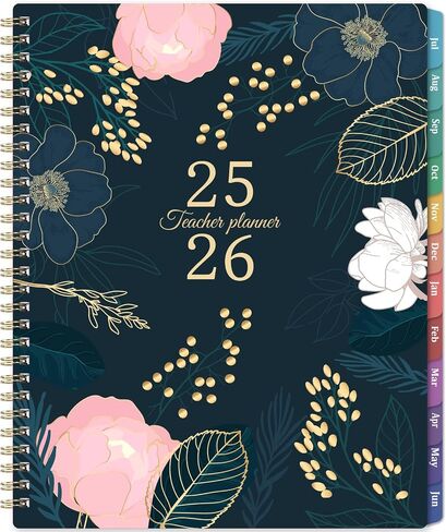 Teacher Planner 2024-2025 - Teacher Planner 2024-2025 Academic Year, Jul 2024 - Jun 2025, 8" x 10", Weekly & Monthly Lesson Planner, Academic Lesson Planner with Holidays, Printed Tabs & Quotes in Saudi Arabia
