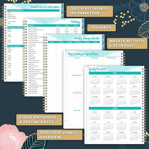 Teacher Planner 2024-2025 - Teacher Planner 2024-2025 Academic Year, Jul 2024 - Jun 2025, 8" x 10", Weekly & Monthly Lesson Planner, Academic Lesson Planner with Holidays, Printed Tabs & Quotes in Saudi Arabia