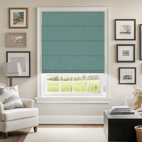 بيريسا الكتان ظلال رومانية للنوافذ ، الستائر الرومانية الرومانية ، الغرفة المعزولة الحرارية الظلال ظلال نافذة غرفة غرفة المعيش in Kuwait