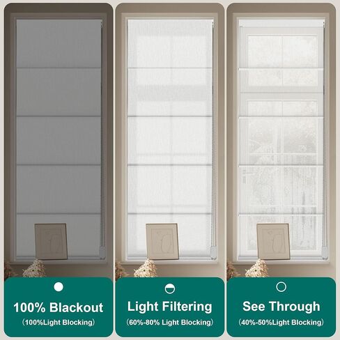 بيريسا الكتان ظلال رومانية للنوافذ ، الستائر الرومانية الرومانية ، الغرفة المعزولة الحرارية الظلال ظلال نافذة غرفة غرفة المعيش in Kuwait