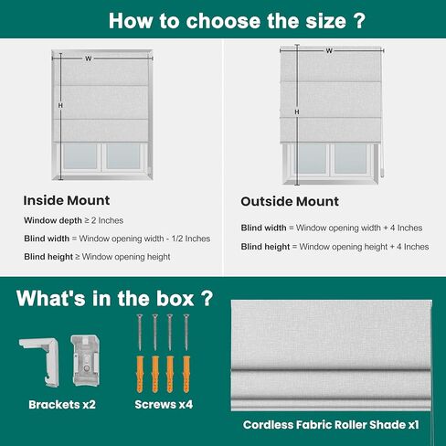 بيريسا الكتان ظلال رومانية للنوافذ ، الستائر الرومانية الرومانية ، الغرفة المعزولة الحرارية الظلال ظلال نافذة غرفة غرفة المعيش in Kuwait