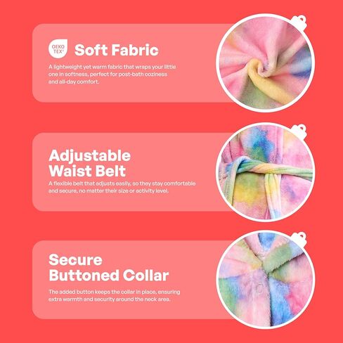 JOYIN Giggling Getup Kids Robes for Girls, Hooded Pink Toddler Bathrobe Set, Girls Christmas Pajamas in Saudi Arabia