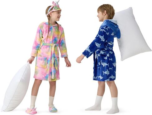 JOYIN Giggling Getup Kids Robes for Girls, Hooded Pink Toddler Bathrobe Set, Girls Christmas Pajamas in Saudi Arabia