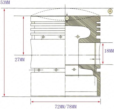 GN250 GN300 72mm 78mm 18mm 18mm cit Ring Gasket for 250 250cc 300 300cc Loncin S-k ATV Dirt Bike Parts (300cc Piston) in Kuwait