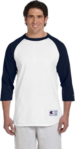 Champion Men's Contrast Raglan Sleeve Baseball T-Shirt in Saudi Arabia