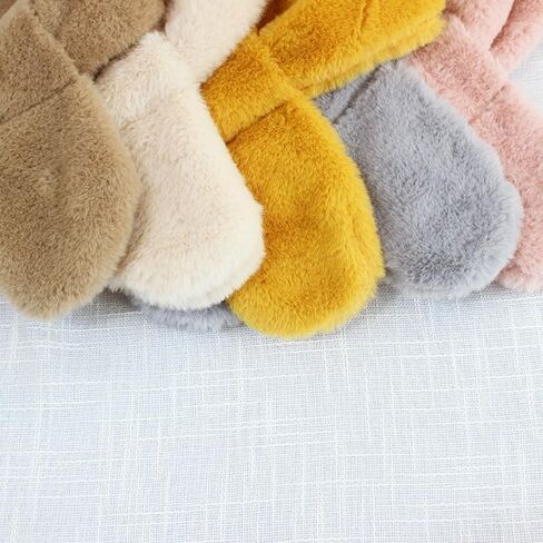 Children's Faux Fur Scarf Plush Fleece Neck Warmer Solid Color Wraps Christmas for 2-12 Years in Saudi Arabia