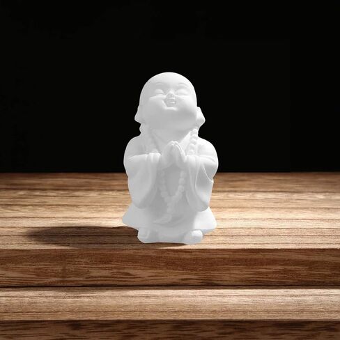 Carefree Fish Buddha Statue Minimalist Sandstone Buda Ornament Monk Figurine Zen Decor Bring Home a Ray of Sunshine in Kuwait