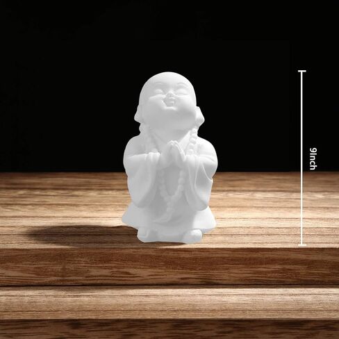 Carefree Fish Buddha Statue Minimalist Sandstone Buda Ornament Monk Figurine Zen Decor Bring Home a Ray of Sunshine in Kuwait