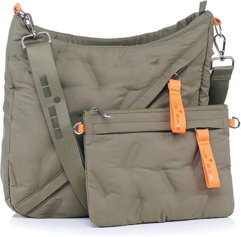 Arly Messenger Crossbody Bag Olive & Orange in Saudi Arabia