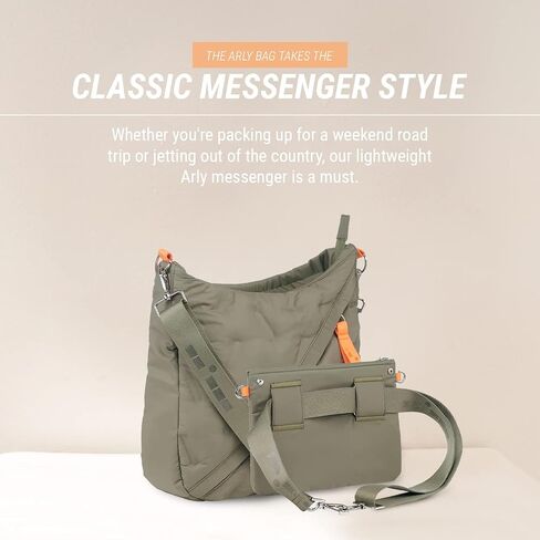 Arly Messenger Crossbody Bag Olive & Orange in Saudi Arabia