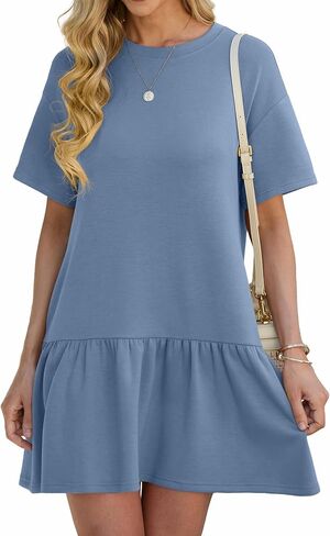 HiMONE Summer Dress for Women 2025 Cute Babydoll with Pockets Loose Fit Casual Dresses XS-2XL in Kuwait