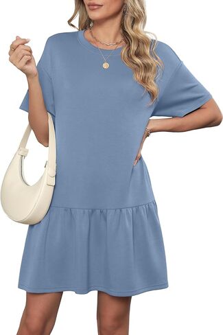 HiMONE Summer Dress for Women 2025 Cute Babydoll with Pockets Loose Fit Casual Dresses XS-2XL in Kuwait