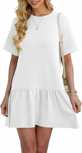 HiMONE Summer Dress for Women 2025 Cute Babydoll with Pockets Loose Fit Casual Dresses XS-2XL in Saudi Arabia