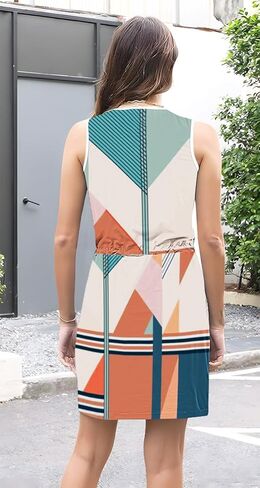 Etcyy Womens Summer Dresses Dresses Oclesfeless Beach Facitures Sundresses rearkrent rearkresh press short striped bretic with wickets in Kuwait