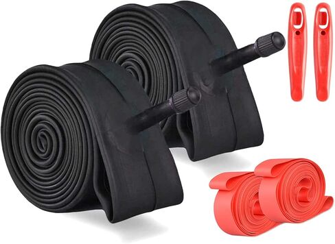 أنبوب دراجة 700x18/32C صمام بريستا، أنابيب داخلية لدراجة الطريق مع أذرع وشرائط الإطارات، أنبوب دراجة 700C متوافق مع إطار 700x18C 700x20C 700x21C 700x23C 700x25C 700x28C 700x30C 700x32C in Kuwait