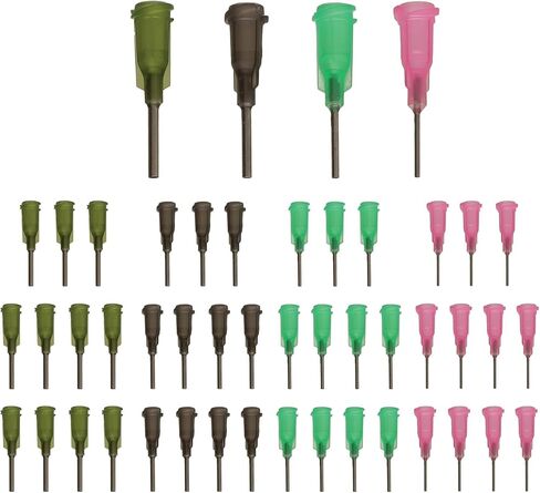 The Beadsmith Syringe Needle Assortment – 12 Each 14ga, 16ga, 18ga and 20ga, Total 48 Pieces – Luer Lock Style, Blunt Tip – Use with Syringes for Glue, Oil & Other Liquid in Saudi Arabia