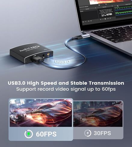 Capture Card, avedio links Audio Video Capture Card, USB C/A 3.0 Video Capture Card 4K@60Hz HDMI Loop-Out, 1080P 60FPS Game Capture Card for Streaming Works for Nintendo Switch/PS5/PC/Camera, Orange in Saudi Arabia