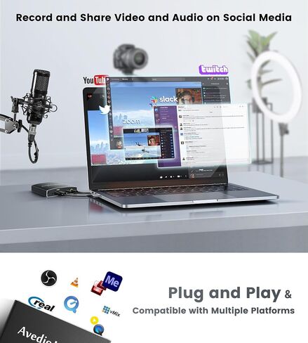 Capture Card, avedio links Audio Video Capture Card, USB C/A 3.0 Video Capture Card 4K@60Hz HDMI Loop-Out, 1080P 60FPS Game Capture Card for Streaming Works for Nintendo Switch/PS5/PC/Camera, Orange in Saudi Arabia