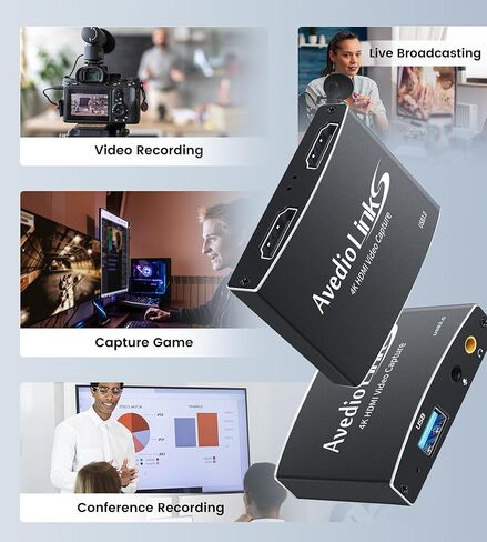 Capture Card, avedio links Audio Video Capture Card, USB C/A 3.0 Video Capture Card 4K@60Hz HDMI Loop-Out, 1080P 60FPS Game Capture Card for Streaming Works for Nintendo Switch/PS5/PC/Camera, Orange in Saudi Arabia