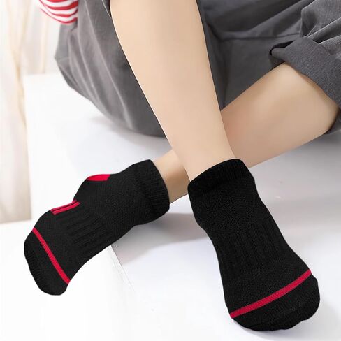 Bemeol Boys Socks 18 Pairs Boy Ankle Socks Soft Athletic Running Sports Low Cut Breathable Casual Sock for Little Big Kids in Saudi Arabia
