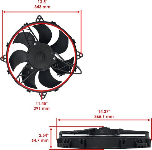 Caltric Radiator Cooling Fan Motor Compatible with Polaris Ranger 800 Rzr S 800 Efi 760Cc 2009-2012 Utv in Saudi Arabia