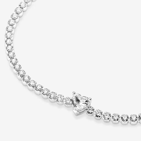 سوار سلسلة ثعبان من Pandora Moments Halo Clasp - سوار ساحر للنساء - سحر لحظات متوافقة - يتميز بالفضة الاسترليني والزركونيا المكعبة - هدية عيد الأم مع صندوق هدايا - 6.3 بوصة in Kuwait
