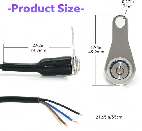 دراجة نارية العالمي المقود ضوء مفتاح التحكم في الطاقة دفع زر تبديل قتل جبل الأحمر LED ل DC12V بدوره إشارة الضباب الفرامل العلوي in Kuwait