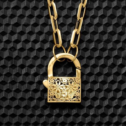 Ross-Simons الإيطالية 14kt الذهب الأصفر الذهب الأزهار قفل ورقة مقطع الرابط قلادة in Saudi Arabia