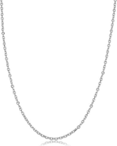 Kooljewelry 14k White Gold 1.8 mm Diamond-cut Cable Chain Necklace in Saudi Arabia