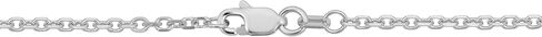 Kooljewelry 14k White Gold 1.8 mm Diamond-cut Cable Chain Necklace in Saudi Arabia