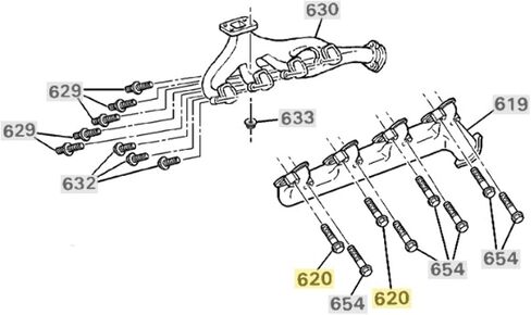 تم تعيين الترباس المنوع العادم لعام 1993-2002 6.5L Turbo Diesel Idi Chevy GMC in Kuwait