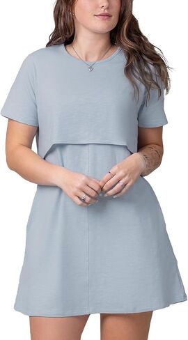 Kindred Bravely Emmie Nursing T-Shirt Dress | Short Sleeve Maternity & Breastfeeding with Pockets in Saudi Arabia