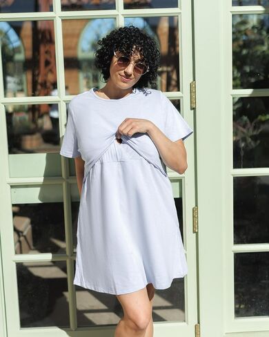 Kindred Bravely Emmie Nursing T-Shirt Dress | Short Sleeve Maternity & Breastfeeding with Pockets in Saudi Arabia