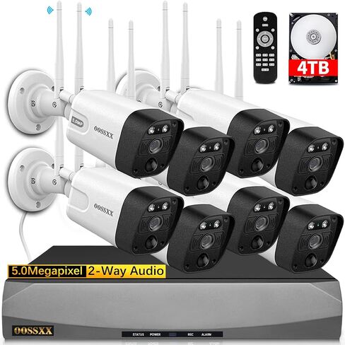 OOSSXX 【2-Way Audio & 2-Antenna Enhance】 3.0MP Outdoor Wireless Security Camera, Dual Antennas Enhanced WiFi Surveillance Camera System, IP66 Waterproof Home Video Surveillance(2 Packs) in Saudi Arabia