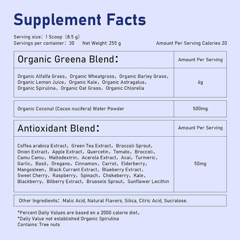 مسحوق Super Greens و Greens Superfood Powder مناعة ودعم الجهاز الهضمي مع Spirulina & Chlorella ، خالية من الغلوتين ، نباتي ، إغاثة من الأمعاء للنساء والرجال 30 حصص in Saudi Arabia
