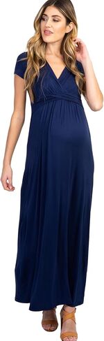Pinkblush Olive Draped الأمومة/التمريض الفستان Maxi in Kuwait