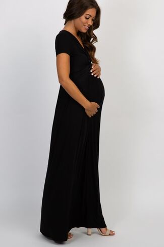Pinkblush Olive Draped الأمومة/التمريض الفستان Maxi in Saudi Arabia