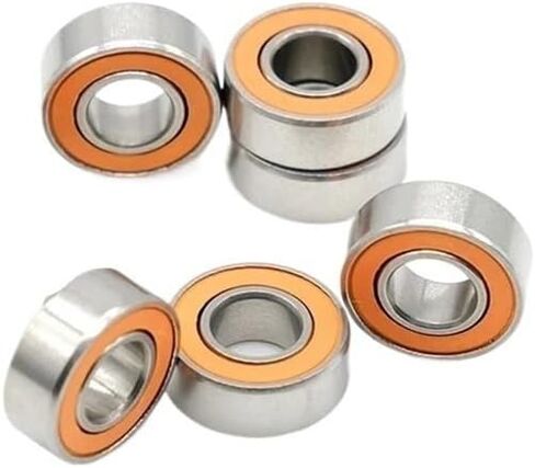 6pcs SMR105 2RS CB ABEC-7 LD الفولاذ المقاوم للصدأ الهجين المحمل 5x10x4 مم (6pcssmr104 4x10x4) in Kuwait
