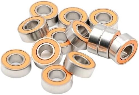 6pcs SMR105 2RS CB ABEC-7 LD الفولاذ المقاوم للصدأ الهجين المحمل 5x10x4 مم (6pcssmr104 4x10x4) in Kuwait