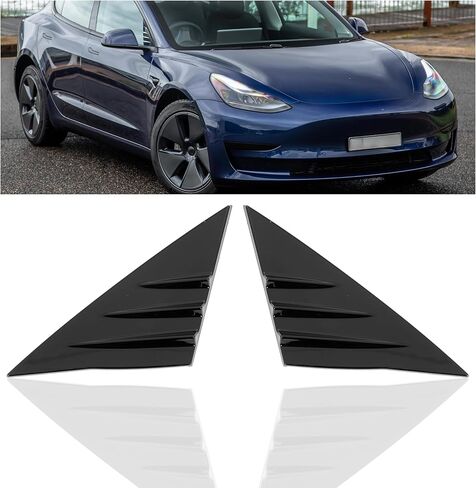 Ming Wei Windows Loster A-Pillar Trim متوافق مع 2018-2024 Tesla Model 3 A-Pillar Trim Windows Loutver ABS Black in Kuwait