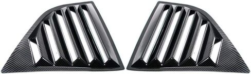 IKON MOTORSPORTS, Window Scoops Fits 2008-2023 Dodge Challenger, XE V2 Style Carbon Fiber Print PP Window Vents Guards in Kuwait