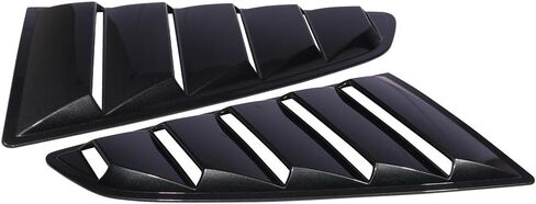 نافذة متوافقة مع 2015-2022 فورد موستانج ، على نمط المصنع غير مصفولة بغطاء الجانب السوداء PP من قبل Ikon Motorsports in Kuwait