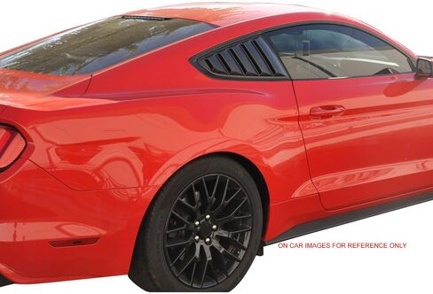نافذة متوافقة مع 2015-2022 فورد موستانج ، على نمط المصنع غير مصفولة بغطاء الجانب السوداء PP من قبل Ikon Motorsports in Kuwait