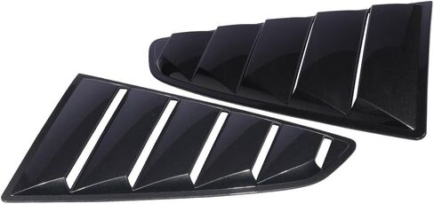 نافذة متوافقة مع 2015-2022 فورد موستانج ، على نمط المصنع غير مصفولة بغطاء الجانب السوداء PP من قبل Ikon Motorsports in Kuwait