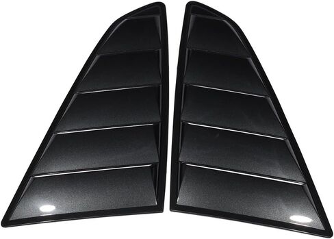 نافذة متوافقة مع 2015-2022 فورد موستانج ، على نمط المصنع غير مصفولة بغطاء الجانب السوداء PP من قبل Ikon Motorsports in Kuwait